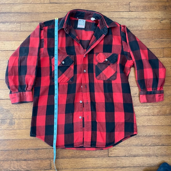 Vintage Outdoor Exchange Medium Buffalo Plaid Flannel Women's Shirt Size Medium - Picture 5 of 8